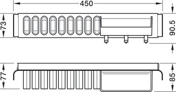 Kemer ve kravat askısı, Kesseböhmer Conero, sert – Kemer,kr.raf t'siz,syh 450x72mm – görsel 2