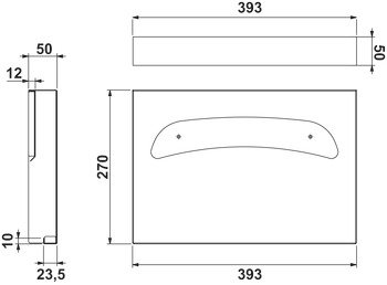 Klozet Kapak Örtüsü Dispenseri, Häfele ARCHINOX – ört.disp.,p.çelik – görsel 2