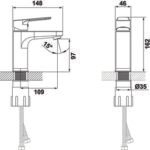 Lavabo Bataryası, Häfele CENTRO – parlak krom – görsel 2