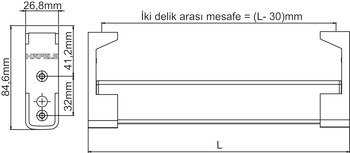 LED Işıklı Askı Borusu, Häfele DRESS LINE, Pilli, Hareket Sensörlü, Alüminyum – a.b.pi. 562mm alü – görsel 2