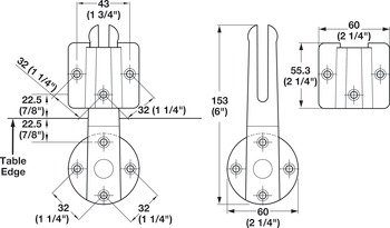 Masaüstü bağlantı elemanı, ayrılabilir masa üstleri – birleştirme Ø4,5/9mm – görsel 3