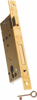 Metal Dilli Gömme Kapı Kilidi, Häfele REVERT 01, CB (Oda Tipi), 60 mm Seren Mesafeli – kilit parlak pirinç 60/22mm