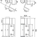 Metal Kasa Menteşesi, 2 Menteşe İle 160 kg Taşıma Kapasitesi, Galvaniz – Ment.binili sac kasa/kanat set,sol 160kg – görs