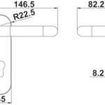 Panik Kilit için Kolu Seti, Häfele ESCAPE, Dış Müdahale Kolu, Paslanmaz Çelik – müd.kolu PC p.ç.mat,set (çift) – görsel