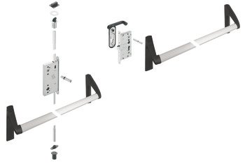 Panik Kilit Mekanizması, Häfele ESCAPE, Galvaniz – Üst kilitleme