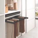 Pantolonluk, Häfele DRESS LINE, Tam Açılım Yavaşlatıcılı Gizli Ray, Antrasit – 600mm