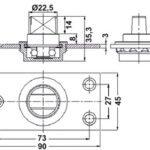 Pivot yatağı, zemin yayı için, Startec – mekanizma 1200mm 120 kg paslanmaz çelik – görsel 2