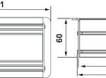 Priz Sistemi, Häfele ODIN PLUS, Bas-Aç Kapaklı, Alüminyum – 2Priz CAT6 USB-A/C antrasit – görsel 2