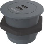 Priz ve Şarj Ünitesi, Häfele PORT – 2USB-A 12V 2.8A antrasit