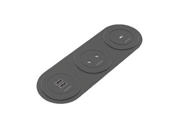 Priz ve Şarj Ünitesi, Häfele PORT – 3'lü set 1Priz 2USB-A USB-C antrasit