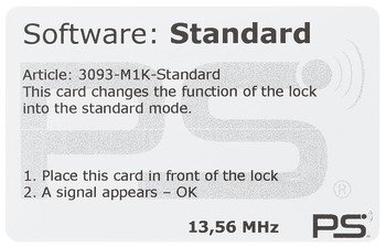 Programlama Anahtar Kartı, "Standart Mod" – Standart