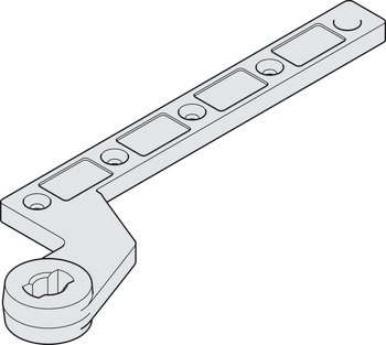 Ray, tek yöne açılan kapılar için, zemin yayı, Geze – Alt pivot kol çelik 250x53x19mm – görsel 3