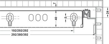 Sığ tip çekmece, Varyant C – VARIANT-C Yassı gri 292mm – görsel 2