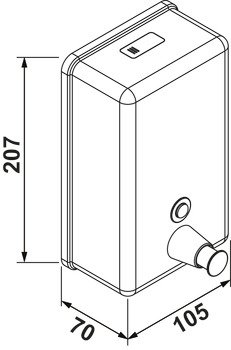 Sıvı Sabunluk, Häfele ARCHINOX – paslanmaz çelik – görsel 2