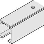 Tekli taşıyıcı ray, Önceden delinmiş, G x Y: 31 x 33 mm – Slido D-Li11 running track alu black 3m – görsel 3
