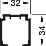 Tekli Taşıyıcı Ray, Önceden Delinmiş, G x Y: 32 X 34 Mm – Slido D-Line11 Üst t.ray 6,0m güm.32x34