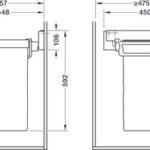 Temel çamaşır çekmeli sistem, Kesseböhmer Conero – torb. yan. 457x475mm – görsel 3