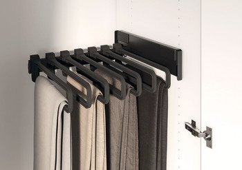 Temel çekmeli sistem pantolon askıları, Kesseböhmer Conero – Pantolonluk yan.ant 475x457mm – görsel 3