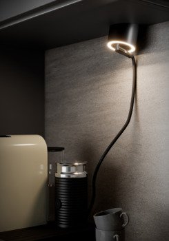 Tezgah Arası Aydınlatma, Häfele RING, Spot LED, 24 V, 3900 K – 24V 3900K siyah – görsel 3