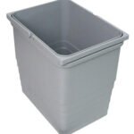 Yedek kutu, Plastik, alüminyum grisi – One2Four Çöp kutusu gri 12 lt
