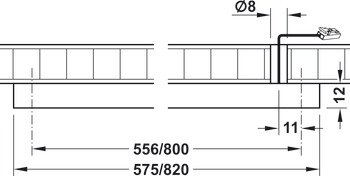 Yüzeye monte gömme ışık, Häfele Loox LED 2003 12 V alüminyum – LED2004,820 mm,12V güm.r. Sıc.b. – görsel 3