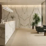 Kütahya Porselen Calacatta Gold porselen tezgah, uygulama görseli 1