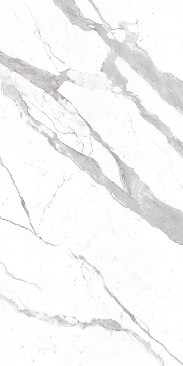 Laminam Bianco Statuario Venato Book Match porselen tezgah dokusu 2