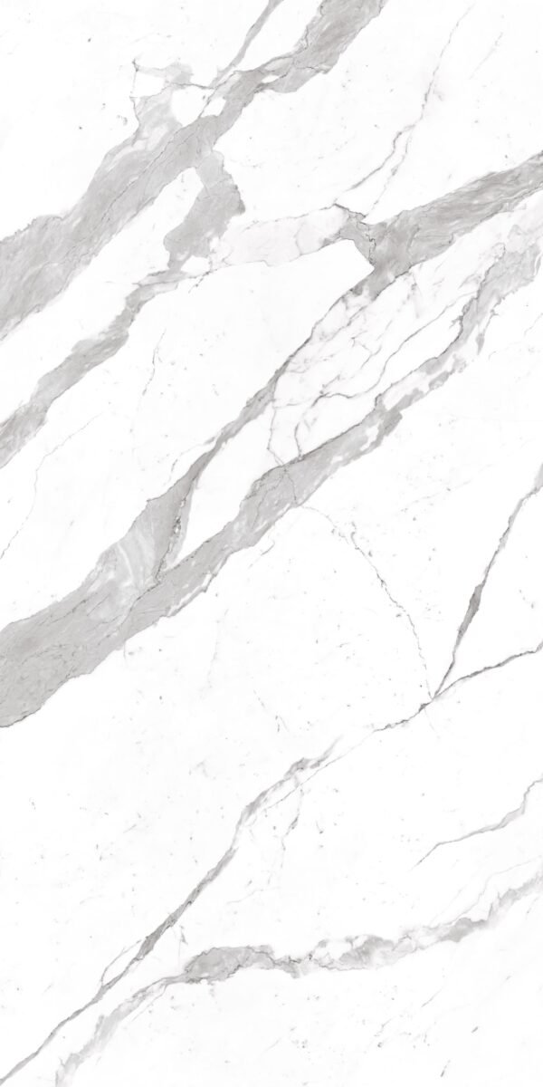 Laminam Bianco Statuario Venato Book Match porselen tezgah dokusu