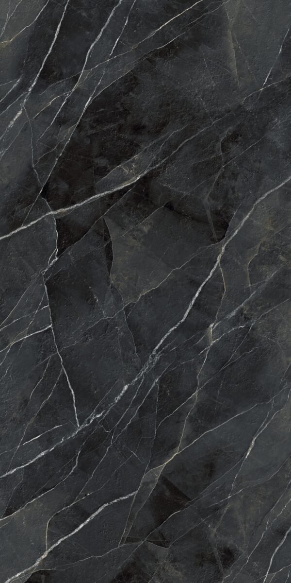 Laminam Calacatta Black Book Match porselen tezgah dokusu 2