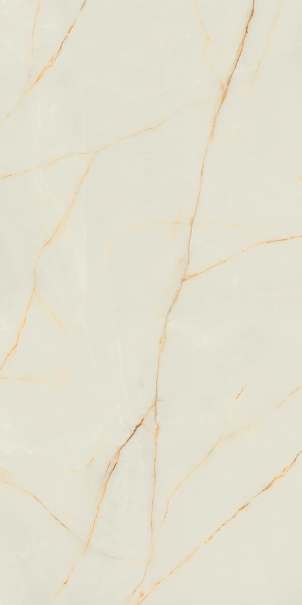Laminam Cristallo Gold Book Match porselen tezgah dokusu