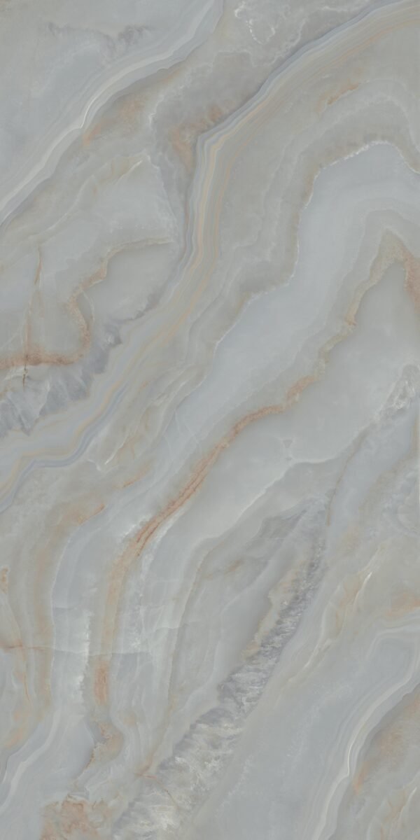 Laminam Onice Grigio porselen tezgah dokusu