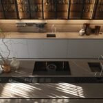 Laminam Pietra Piasentina Taupe porselen tezgah, uygulama görseli 2
