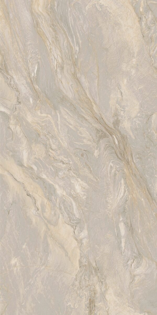 Laminam Quarzite Book Match porselen tezgah dokusu 2