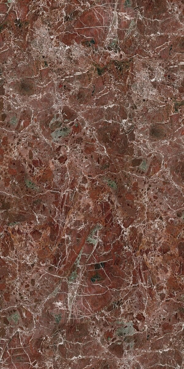 Laminam Rosso Lepanto Book Match porselen tezgah dokusu 2